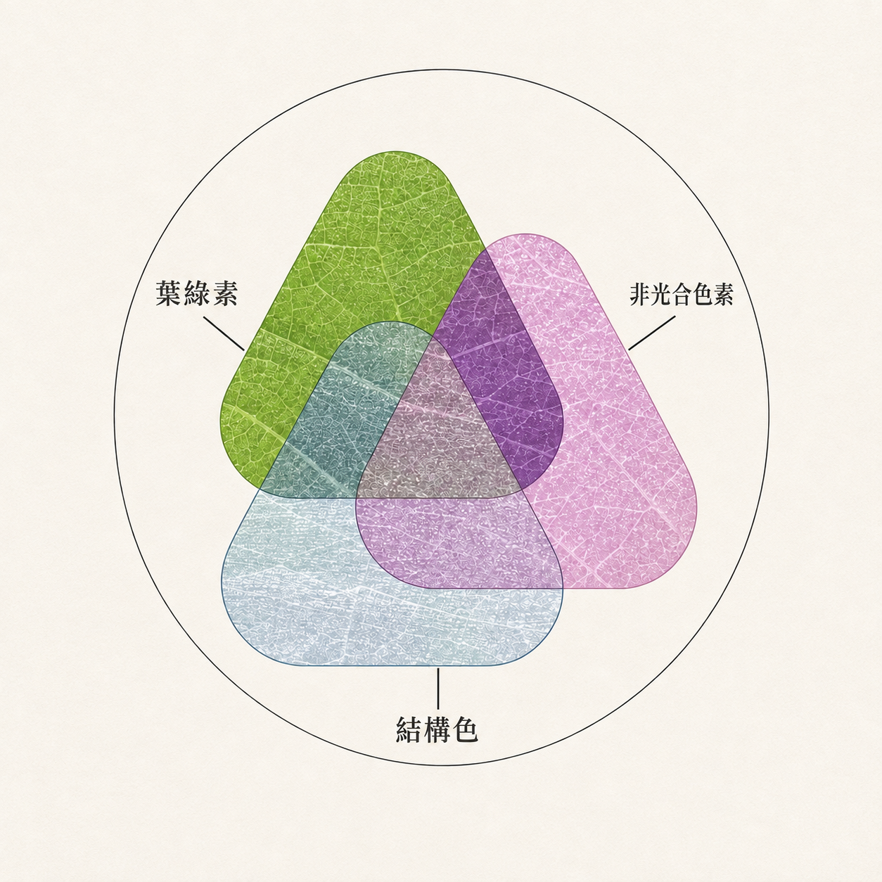 火鶴葉片的呈色原理